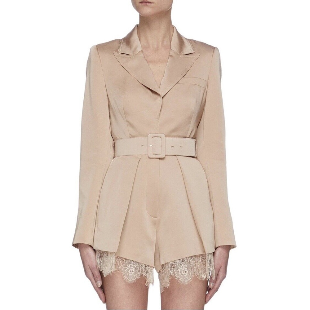 NWT Self Portrait Lace Trim Blazer Romper Size 6